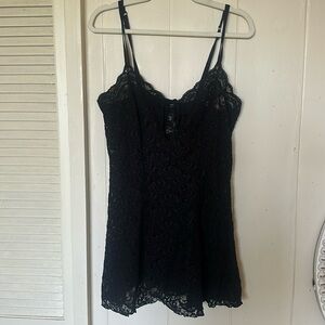 Black Lace Slip Dress vintage